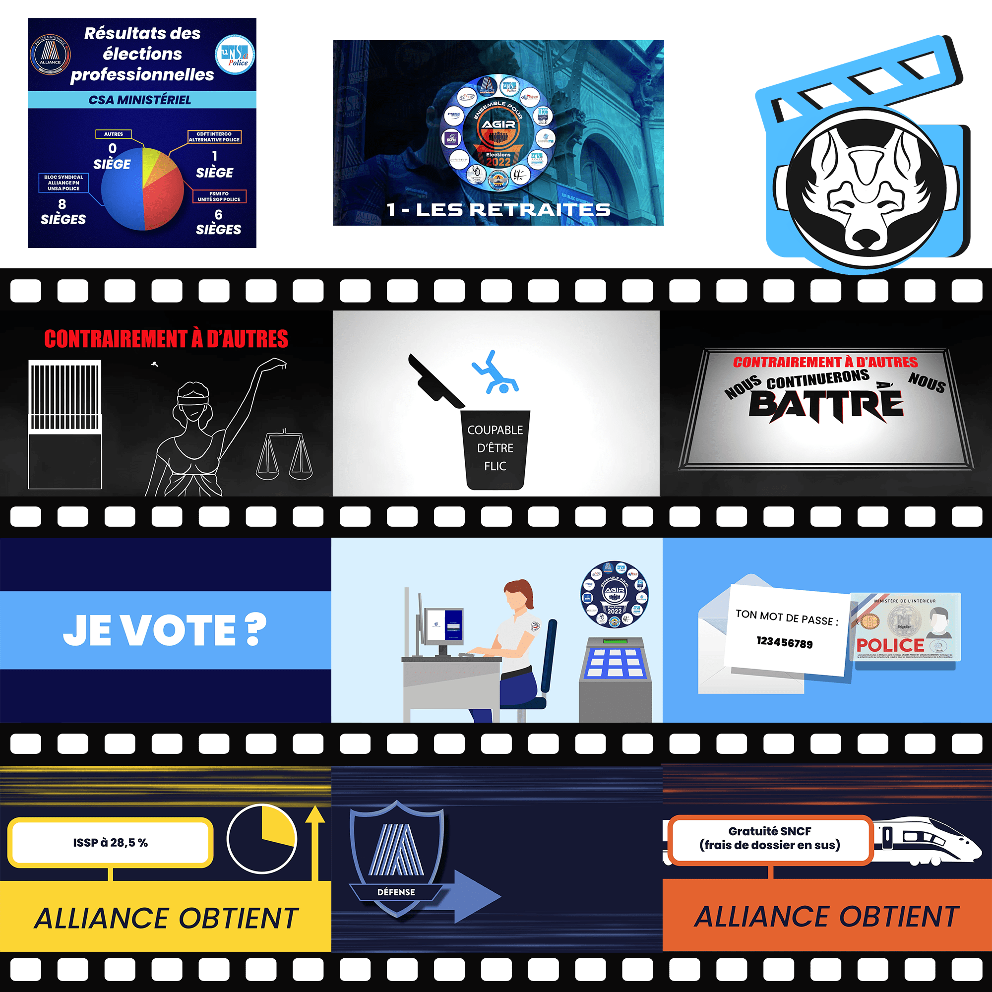 Cosmographics – Motion design Le Grand Débat Alliance Police Nationale, vidéos écran géant