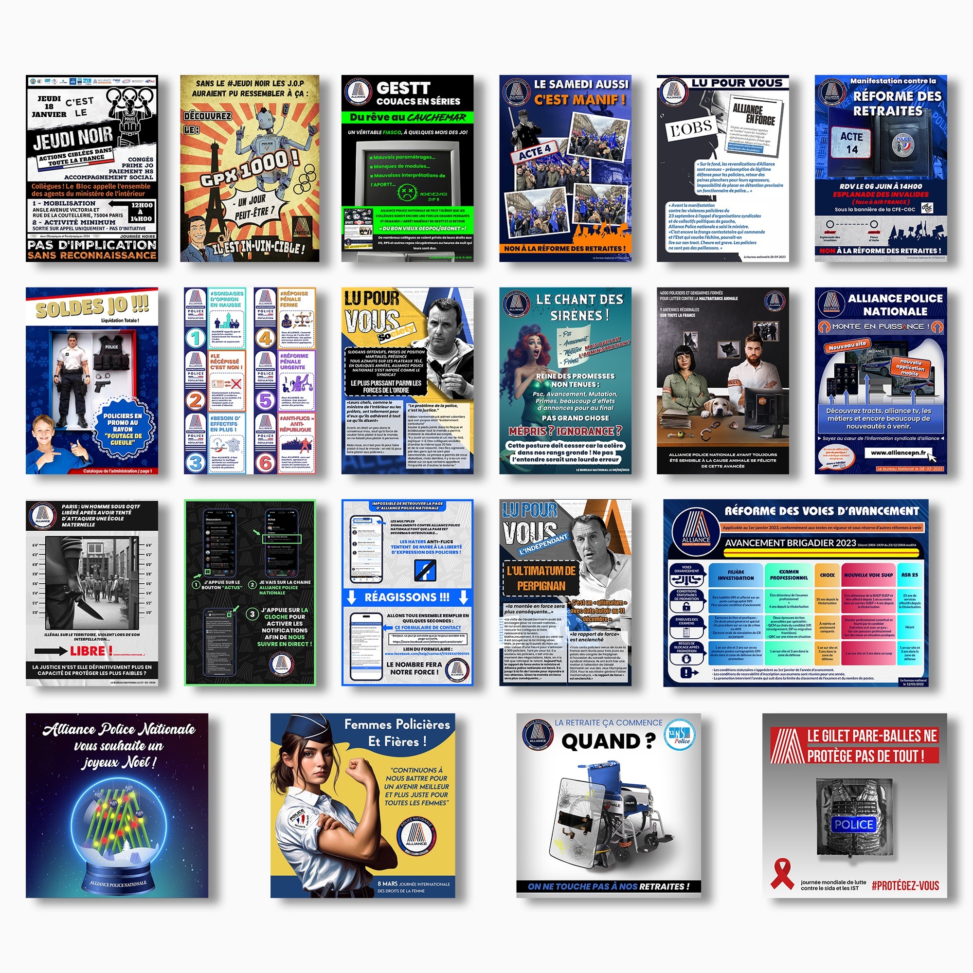 Cosmographics – Tracts et supports de communication syndicale Alliance Police Nationale