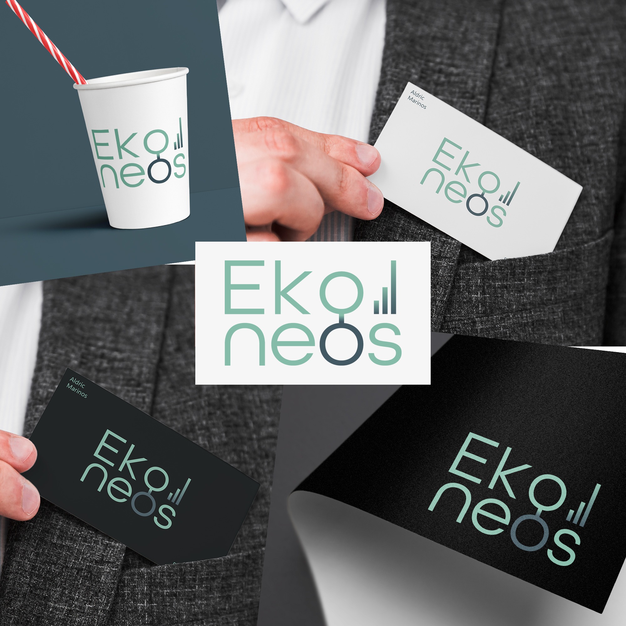 Cosmographics – Création logo et branding Ekoneos conseil financier entreprises